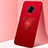 Custodia Silicone Ultra Sottile Morbida Cover con Magnetico Anello Supporto A05 per Vivo Nex 3S Rosso