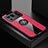 Custodia Silicone Ultra Sottile Morbida Cover con Magnetico Anello Supporto A05 per Xiaomi Mi 11 Ultra 5G Rosso