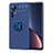 Custodia Silicone Ultra Sottile Morbida Cover con Magnetico Anello Supporto A05 per Xiaomi Mi 12 Pro 5G Blu