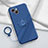 Custodia Silicone Ultra Sottile Morbida Cover con Magnetico Anello Supporto A06 per Apple iPhone 13 Mini
