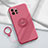 Custodia Silicone Ultra Sottile Morbida Cover con Magnetico Anello Supporto A06 per Apple iPhone 13 Pro