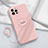 Custodia Silicone Ultra Sottile Morbida Cover con Magnetico Anello Supporto A06 per Apple iPhone 13 Pro Max Rosa