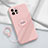 Custodia Silicone Ultra Sottile Morbida Cover con Magnetico Anello Supporto A06 per Apple iPhone 13 Pro Rosa