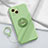 Custodia Silicone Ultra Sottile Morbida Cover con Magnetico Anello Supporto A06 per Apple iPhone 14 Plus Verde