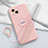 Custodia Silicone Ultra Sottile Morbida Cover con Magnetico Anello Supporto A06 per Apple iPhone 14 Rosa
