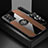Custodia Silicone Ultra Sottile Morbida Cover con Magnetico Anello Supporto A06 per Samsung Galaxy S23 5G Marrone