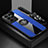 Custodia Silicone Ultra Sottile Morbida Cover con Magnetico Anello Supporto A06 per Samsung Galaxy S23 Ultra 5G Blu