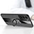 Custodia Silicone Ultra Sottile Morbida Cover con Magnetico Anello Supporto A07 per Samsung Galaxy S21 5G