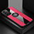 Custodia Silicone Ultra Sottile Morbida Cover con Magnetico Anello Supporto A07 per Samsung Galaxy S21 5G Rosso