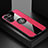 Custodia Silicone Ultra Sottile Morbida Cover con Magnetico Anello Supporto A07 per Samsung Galaxy S21 Ultra 5G Rosso