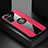 Custodia Silicone Ultra Sottile Morbida Cover con Magnetico Anello Supporto A07 per Samsung Galaxy S23 Ultra 5G Rosso