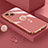Custodia Silicone Ultra Sottile Morbida Cover con Magnetico Anello Supporto A08 per Apple iPhone 13 Mini Rosso