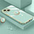 Custodia Silicone Ultra Sottile Morbida Cover con Magnetico Anello Supporto A08 per Apple iPhone 14 Verde