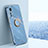 Custodia Silicone Ultra Sottile Morbida Cover con Magnetico Anello Supporto A10 per Xiaomi Mi 12 Lite 5G Blu