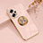 Custodia Silicone Ultra Sottile Morbida Cover con Magnetico Anello Supporto AN1 per Xiaomi Redmi K50i 5G Rosa