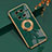 Custodia Silicone Ultra Sottile Morbida Cover con Magnetico Anello Supporto AN2 per Huawei Mate 40 Pro Verde