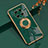 Custodia Silicone Ultra Sottile Morbida Cover con Magnetico Anello Supporto AN2 per Huawei Mate 40 Verde