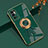 Custodia Silicone Ultra Sottile Morbida Cover con Magnetico Anello Supporto AN2 per Xiaomi Redmi Note 11 SE 5G Verde