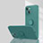 Custodia Silicone Ultra Sottile Morbida Cover con Magnetico Anello Supporto G01 per Apple iPhone 14 Plus Verde