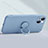 Custodia Silicone Ultra Sottile Morbida Cover con Magnetico Anello Supporto G02 per Apple iPhone 13 Mini