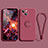 Custodia Silicone Ultra Sottile Morbida Cover con Magnetico Anello Supporto G02 per Apple iPhone 14 Rosso