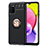 Custodia Silicone Ultra Sottile Morbida Cover con Magnetico Anello Supporto JM1 per Samsung Galaxy A03s