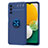 Custodia Silicone Ultra Sottile Morbida Cover con Magnetico Anello Supporto JM1 per Samsung Galaxy A13 5G Blu