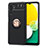 Custodia Silicone Ultra Sottile Morbida Cover con Magnetico Anello Supporto JM1 per Samsung Galaxy A13 5G Oro e Nero