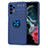 Custodia Silicone Ultra Sottile Morbida Cover con Magnetico Anello Supporto JM1 per Samsung Galaxy A23 5G Blu