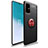 Custodia Silicone Ultra Sottile Morbida Cover con Magnetico Anello Supporto JM1 per Samsung Galaxy A41 Rosso e Nero