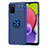 Custodia Silicone Ultra Sottile Morbida Cover con Magnetico Anello Supporto JM1 per Samsung Galaxy F02S SM-E025F Blu