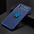 Custodia Silicone Ultra Sottile Morbida Cover con Magnetico Anello Supporto JM1 per Samsung Galaxy M02 Blu