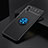 Custodia Silicone Ultra Sottile Morbida Cover con Magnetico Anello Supporto JM1 per Samsung Galaxy M02 Blu e Nero