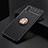 Custodia Silicone Ultra Sottile Morbida Cover con Magnetico Anello Supporto JM1 per Samsung Galaxy M02 Oro e Nero