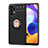 Custodia Silicone Ultra Sottile Morbida Cover con Magnetico Anello Supporto JM1 per Samsung Galaxy M32 5G Oro e Nero