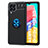 Custodia Silicone Ultra Sottile Morbida Cover con Magnetico Anello Supporto JM1 per Samsung Galaxy M33 5G Blu e Nero