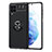 Custodia Silicone Ultra Sottile Morbida Cover con Magnetico Anello Supporto JM1 per Samsung Galaxy M62 4G Nero