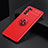 Custodia Silicone Ultra Sottile Morbida Cover con Magnetico Anello Supporto JM2 per OnePlus Nord N200 5G Rosso