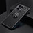 Custodia Silicone Ultra Sottile Morbida Cover con Magnetico Anello Supporto JM2 per Oppo F21 Pro 4G Nero