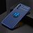 Custodia Silicone Ultra Sottile Morbida Cover con Magnetico Anello Supporto JM2 per Samsung Galaxy A13 5G Blu