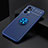 Custodia Silicone Ultra Sottile Morbida Cover con Magnetico Anello Supporto JM2 per Samsung Galaxy A23 5G Blu