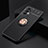 Custodia Silicone Ultra Sottile Morbida Cover con Magnetico Anello Supporto JM2 per Samsung Galaxy A53 5G Oro e Nero