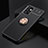 Custodia Silicone Ultra Sottile Morbida Cover con Magnetico Anello Supporto JM2 per Samsung Galaxy A72 5G Oro e Nero