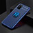 Custodia Silicone Ultra Sottile Morbida Cover con Magnetico Anello Supporto JM2 per Samsung Galaxy F02S SM-E025F Blu