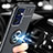 Custodia Silicone Ultra Sottile Morbida Cover con Magnetico Anello Supporto JM3 per Oppo Find X5 Lite 5G