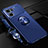 Custodia Silicone Ultra Sottile Morbida Cover con Magnetico Anello Supporto JM3 per Oppo K10 5G Blu