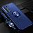 Custodia Silicone Ultra Sottile Morbida Cover con Magnetico Anello Supporto JM3 per Oppo Reno6 Pro+ Plus 5G Blu