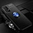 Custodia Silicone Ultra Sottile Morbida Cover con Magnetico Anello Supporto JM3 per Samsung Galaxy A33 5G Blu e Nero