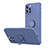 Custodia Silicone Ultra Sottile Morbida Cover con Magnetico Anello Supporto N01 per Apple iPhone 12 Pro Max