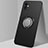 Custodia Silicone Ultra Sottile Morbida Cover con Magnetico Anello Supporto N02 per Apple iPhone 12 Nero